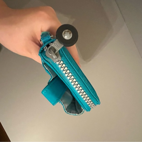 Kipling Turquoise Blue Multi-pocket Folded Zipped Wallet - Picture 9 of 11